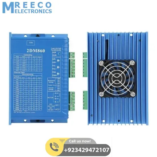 2DM860H 2 phase NEMA23 NEMA34 stepper motor driver - Side View