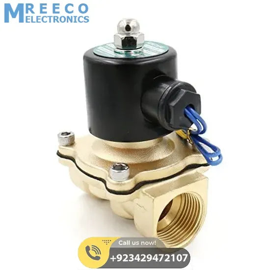 DELL 1 Inch 220V AC Brass Solenoid Valve Coil For Water Air Gas Diesel - Front View