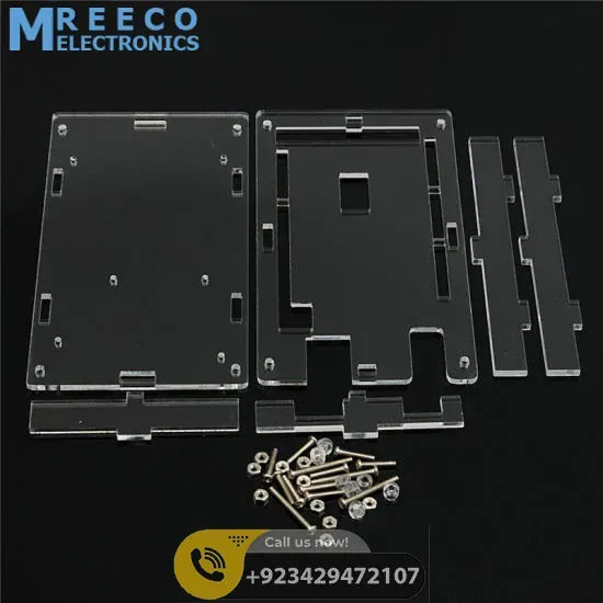 Transparent Acrylic Case Shell Enclosure Gloss Box For Arduino Mega 2560 R3 in Pakistan - Side View