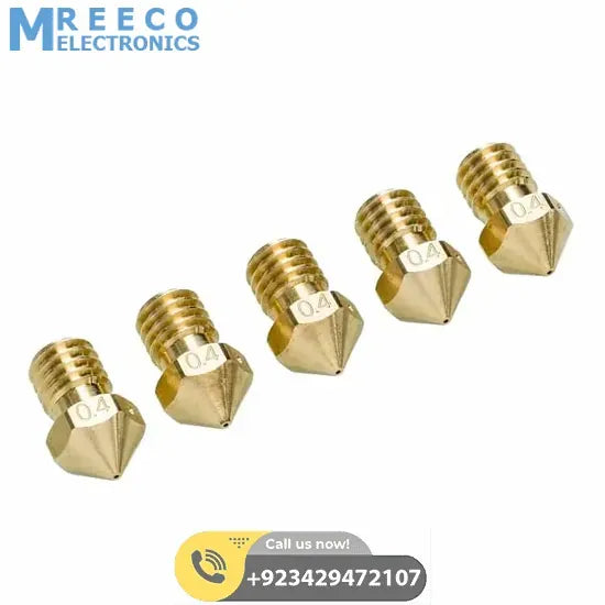 0.4mm 3D Printing Nozzle 3D Printer Accessories Mk8 Brass Nozzle - Side View