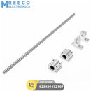 8mm x 500mm Linear Rail Shaft Rod with Bearing Guide Support and Bearing Block - Front View