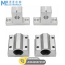 8mm x 500mm Linear Rail Shaft Rod with Bearing Guide Support and Bearing Block - Back View