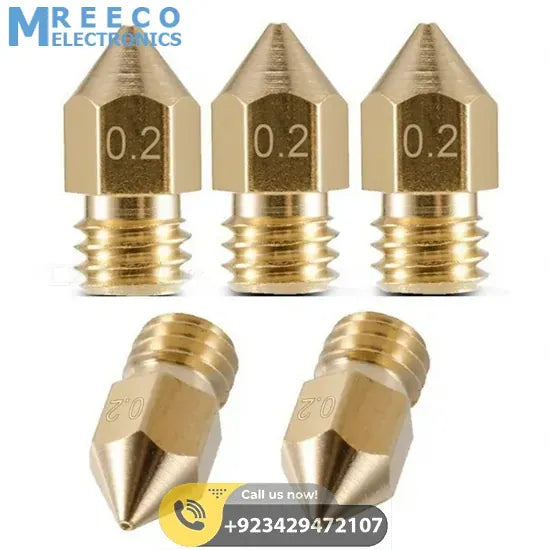 0.2mm 3D Printing Nozzle 3D Printer Accessories Mk8 Brass Nozzle In Pakistan - Side View
