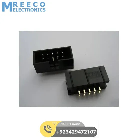 DELL DC3-10P JTAG ISP socket straight IDC Box headers connector 10 Pins 2x5 2.54mm Pitch Box headers 10P FEMP ALE connector - Front View