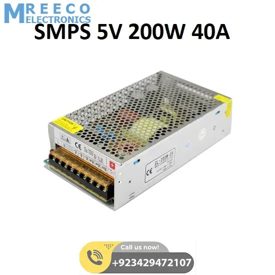 New 5V 40A 200W Switching Power Supply SMPS - Front View