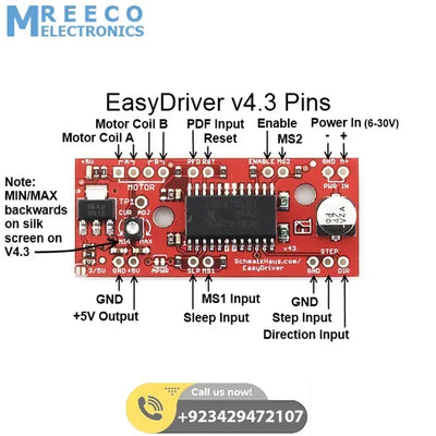 Easy Driver Stepper Motor Driver - Side View