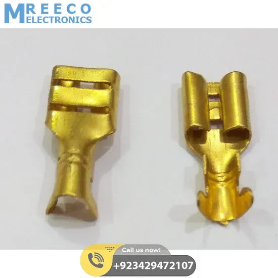 6MM Electrical Cable Thimble Golden Color - Front View