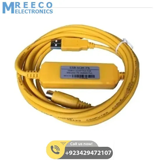 Mitsubishi PLC Programming Cable USB SC09 FX - Side View