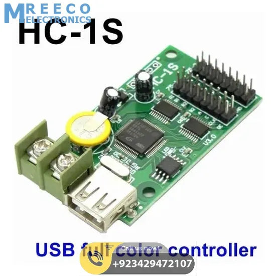 P10 RGB Controller HC-1S Full Color RGB LED Control card With 2*hub75b Port - Front View