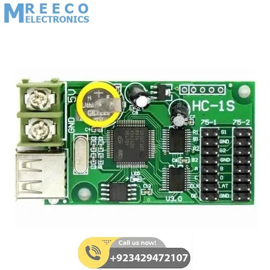 P10 RGB Controller HC-1S Full Color RGB LED Control card With 2*hub75b Port - Side View