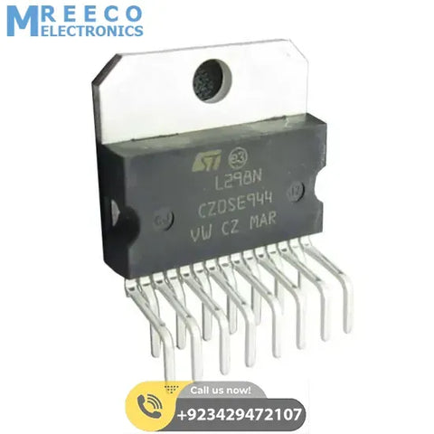 L298N Dual Motor Driver IC - Front View