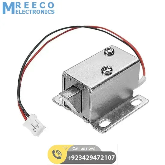 12V Drawer Cabinet Electric Door Lock 27x29x18mm Lock Assembly Solenoid - Front View