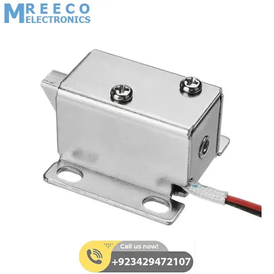 12V Drawer Cabinet Electric Door Lock 27x29x18mm Lock Assembly Solenoid - Side View