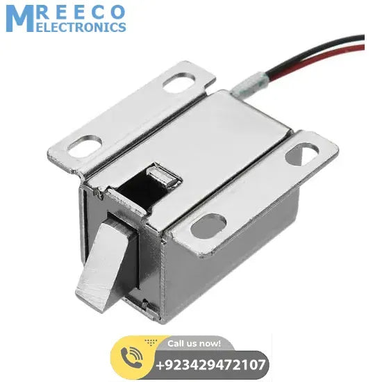 12V Drawer Cabinet Electric Door Lock 27x29x18mm Lock Assembly Solenoid - Back View