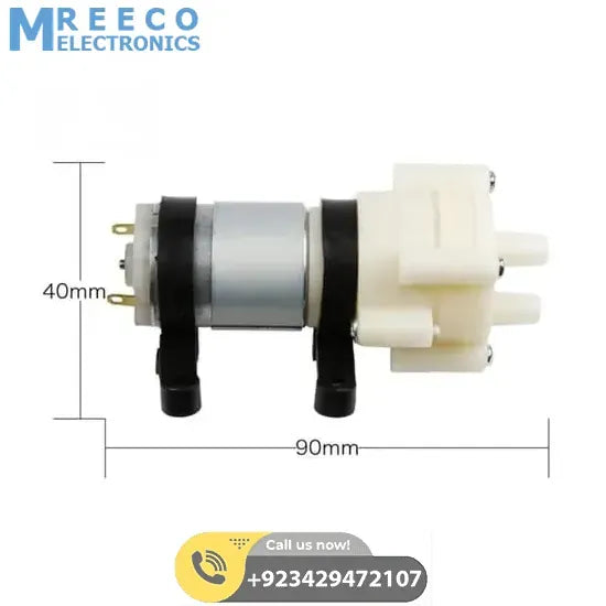12v DC Diaphragm Water Pump for Arduino - Side View