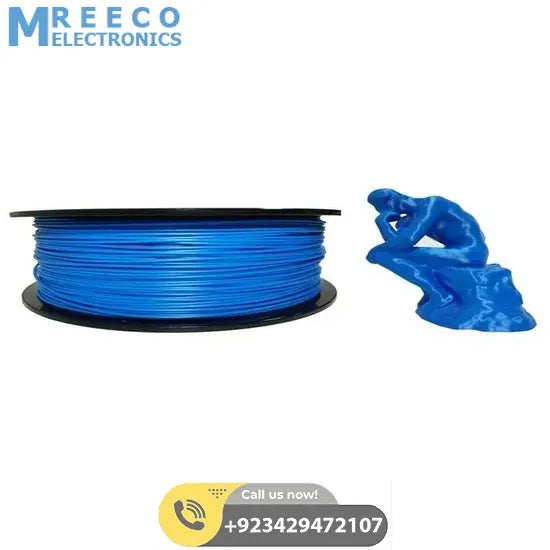 PLA Blue Color 3D Printer Filament 1.75 mm 0.5KG Spool Filament - Front View