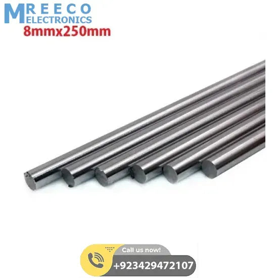 Optical Axis 8x250mm Linear Rail Shaft - Front View