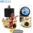 3/4 Inch 220V AC Brass Electric Solenoid Valve For Water Air Gas Fuels - Side View