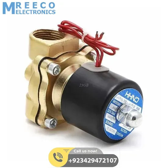 3/4 Inch 220V AC Brass Electric Solenoid Valve For Water Air Gas Fuels - Back View