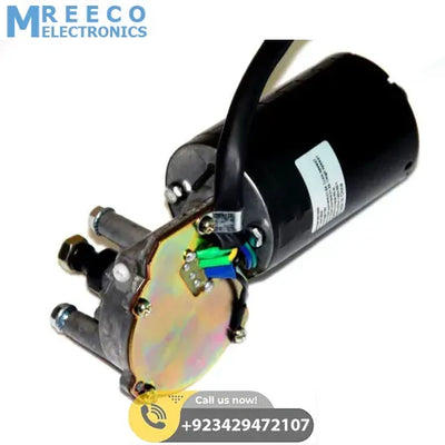 12V 50W Worm Gear Motor - Side View