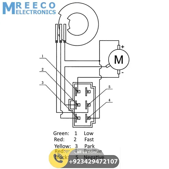 12V 50W Worm Gear Motor - Angle View