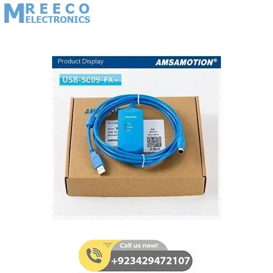 Amsamotion USB-SC09-FX Isolated Communication Cable Suitable Mitsubishi FX Series PLC Programming Cable - Side View