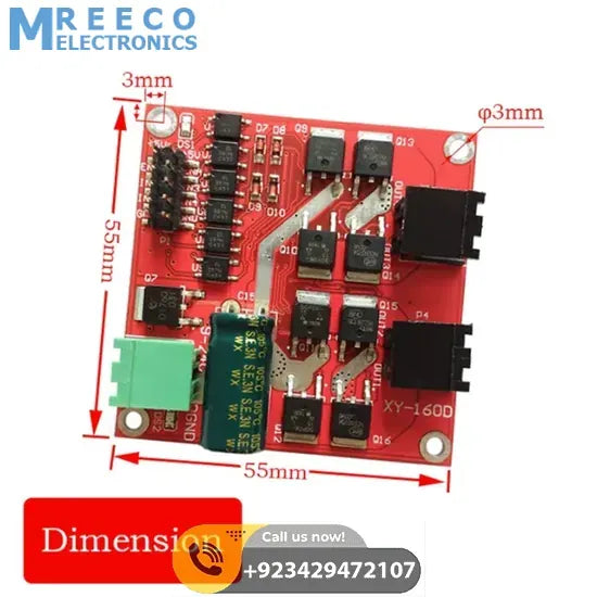Dual DC Motor Drive Module 7A 160W Industrial Grade Positive And Negative PWM Speed Regulation L298 Logic - Front View