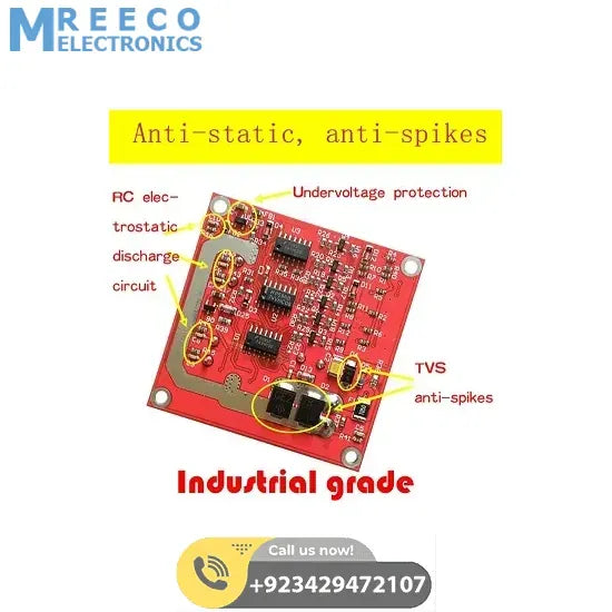 Dual DC Motor Drive Module 7A 160W Industrial Grade Positive And Negative PWM Speed Regulation L298 Logic - Back View