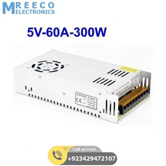 DC Switching Power Supply 5V 60A S-300-5 - Side View