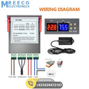 220V STC-3028 Temperature Humidity Control Thermometer - Angle View