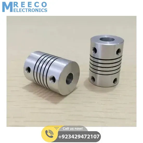 3x6.35mm Flexible Coupling Shaft - Front View