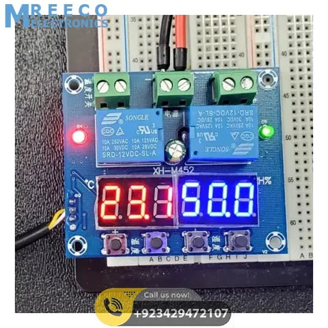Copy / Fake Incubator Temperature Humidity Controller DC 12V XH M452 - Front View