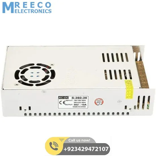 Switching Power Supply SMPS 36V 10A - Back View