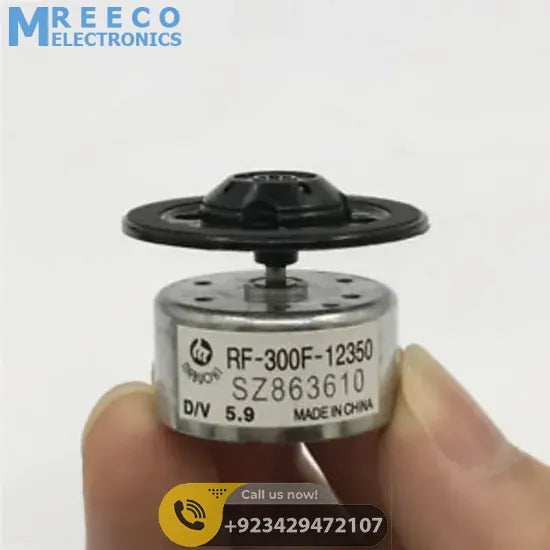 DC Spindle Motor 5.9VDC Mini Tray Holder Motor RF-300F-12350 - Front View
