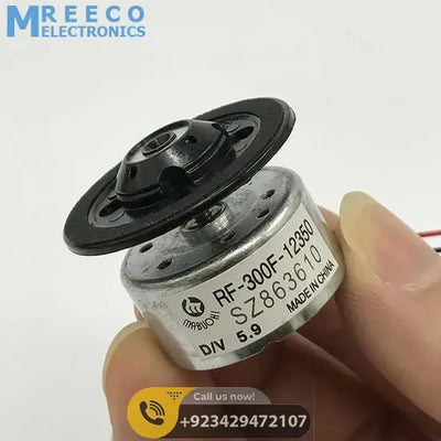 DC Spindle Motor 5.9VDC Mini Tray Holder Motor RF-300F-12350 - Side View