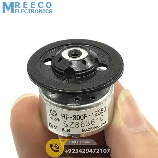 DC Spindle Motor 5.9VDC Mini Tray Holder Motor RF-300F-12350 - Back View