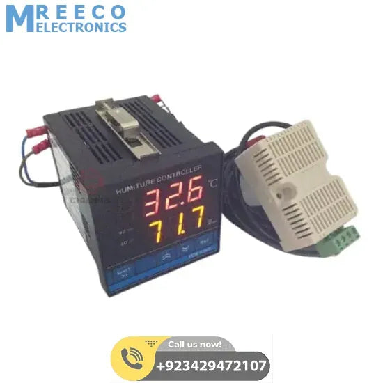 Digital Temperature And Humidity Controller With Sensor TDK0302 - Front View