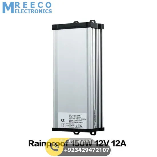 Rainproof Power Supply 12V 150W Outdoor SMPS For LED Landscape Lighting - Front View