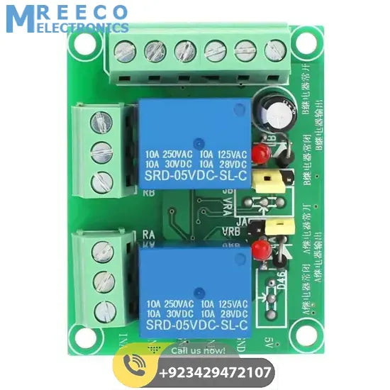 2 Channel Pulse Delay Control Module Board MACH3 - Side View