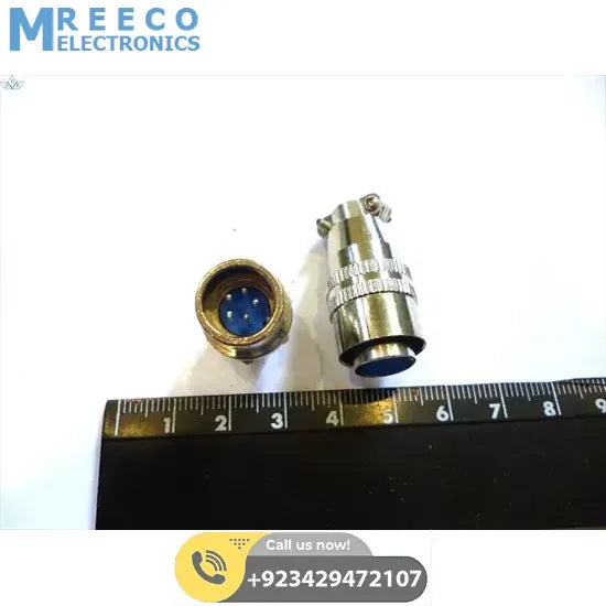 XS12JK-5P/Y AC 250V 3A 5P 12mm Round DIN Male Female Jack Aviation In Pakistan - Side View