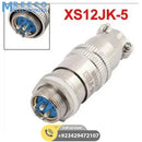 XS12JK-5P/Y AC 250V 3A 5P 12mm Round DIN Male Female Jack Aviation In Pakistan - Back View