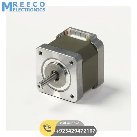 Dual Shaft 0.6 Degree/Step 3 Phase Hybrid Stepper Motor NEMA 17 - Front View