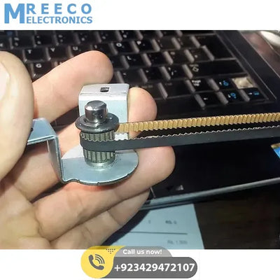 2M Timing Pulley With Fitting - Side View