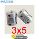 Flexible Coupling Shaft 3mmx5mm - Front View