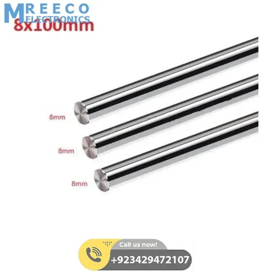 Optical Axis 8x100mm Linear Rail Shaft - Front View