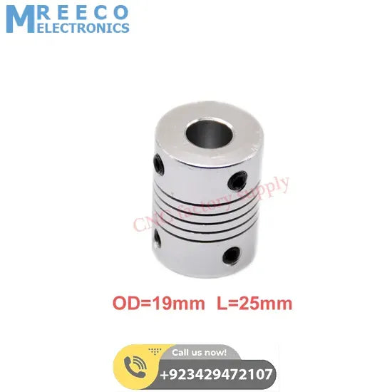 Flexible Coupling Shaft 3x8mm - Side View