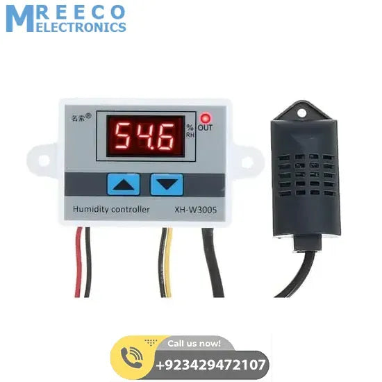 Digital Humidity Controller XH-W3005 Adjustable 220v 10A Hygrometer Switch Controller - Side View