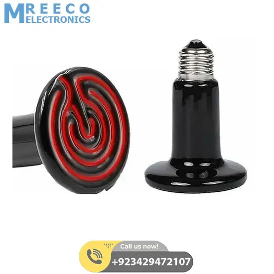 Infrared Ceramic Heating Bulb 200W 220V Best Heating Element Light For DIY Egg Incubator Reptile Pets - Top View