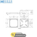 ABS Plastic Waterproof Junction Box Universal Electrical Project Enclosure 150x110x70mm - Back View