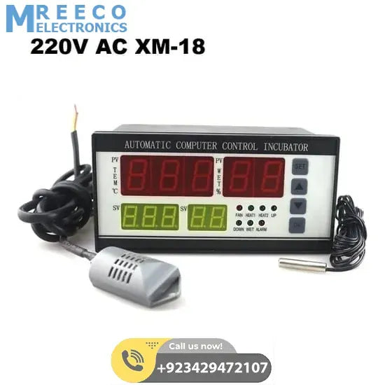 Digital Automatic Thermostat controller XM 18 Temperature Humidity Controlling Machine For Small Eggs Incubator - Front View